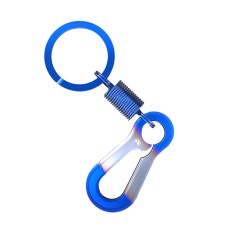 3 PCS SMCP2003 Burned Titanium Modified Key Hanging Ornament Universal Personality Keychain(Silver Blue)