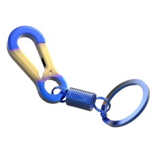 3 PCS SMCP2003 Burned Titanium Modified Key Hanging Ornament Universal Personality Keychain(Gold Blue)