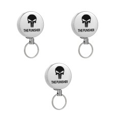 3 PCS High Resilience Telescopic Steel Wire Anti-lost Anti-theft Key Ring(Skeleton)