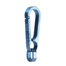 Men Titanium Alloy Keychain Car Key Waist Hanging(Blue)