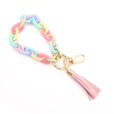 Keychain Ladies Acrylic Bracelet Jewelry(Colorful)