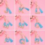 2 PCS English Alphabet Epoxy Tassel Keychain Bag Pendant(K)