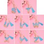 2 PCS English Alphabet Epoxy Tassel Keychain Bag Pendant(S)