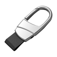 Metal Waist Hang Car Key Chain Simple Lock Pendant(Chrome)