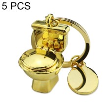 5 шт. X-026 Мини-туалетная форма автомобильная кулона для клавиатуры (золото)