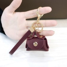 2 PCS Women Mini Handbag Keychain(Wine Color)