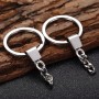 10 PCS Flat Ring Alloy Metal Ring Keychain