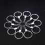 10 PCS Flat Ring Alloy Metal Ring Keychain