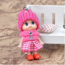 Малышка Кавайи мультфильм милый девочка игрушечные ключ кольца ремни милые мини -кукол подвесной подвесной шарм