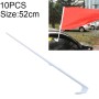 10 PCS 52cm Clip-type Car Window Plastic Flagpole, No Flag