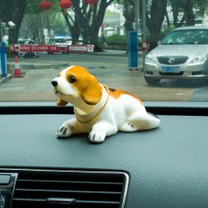 Universal Car Truck Lucky Beagle Dog Doll Doll Shake Head Ornament Decor Decor Toy Toy Piggy Bank, с двусторонней лентой