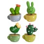 10 PCS Cute Shaking Head Spring Car Decoration Cake Baking Mini Potted Resin Decoration, Specification: Heart Shape