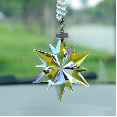 7024 Crystal Snowflake Car Car Decoration, цвет: красочный