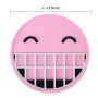 Car Auto Rubber Smiling Face Shape Parking Sign Card(Pink)