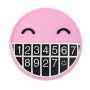 Car Auto Rubber Smiling Face Shape Parking Sign Card(Pink)