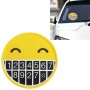 Car Auto Rubber Smiling Face Shape Parking Sign Card(Yellow)