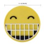 Car Auto Rubber Smiling Face Shape Parking Sign Card(Yellow)