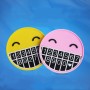 Car Auto Rubber Smiling Face Shape Parking Sign Card(Yellow)