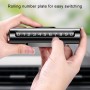 Car Metal Roller Creative Temporary Parking Card Parking Number Card (Silver Grey)