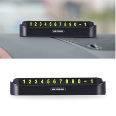 WK WT-SP05 Soft Magnetic No Glue Luminous Digital Temporary Parking Card Car Sticker (Black)
