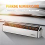 Rock Tempreary Parking Number Number Display Card с пинцетом (серебро)