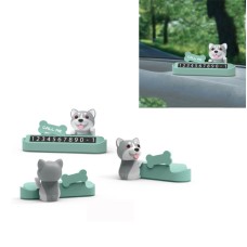 Temporary Stop Sign Creative Cute Number Moving License Plate Car Decoration, Colour:Husky Maca Green