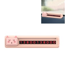 Cute Pet Car Temporary Parking Sign Moving Car Phone Number Plate Hidden Car Decoration Supplies(Pink)