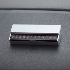 Sliding Cover Hidden Double Side Number Magnetic Suction Car Temporary Parking License(Silver)