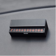 Sliding Cover Hidden Double Side Number Magnetic Suction Car Temporary Parking License(Black)