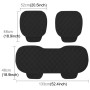 3 PCS / Set Luxurious Warm Car Seat Cover Cushion Universal Front Back Seat Covers Car Non-slip Chair Pad Warm Car Mats No Back Plush Cushion(Black)