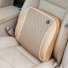 Car Family Back Waist Electric Vibration Massage USB Charging Pillow Mat (Khaki)