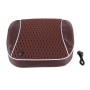 Car Family Back Waist Electric Vibration Massage USB Charging Pillow Mat (Brown)