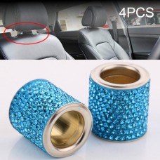 4 PCS Car Crystal Head Pillow Modified Decoration (Lake Blue)