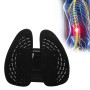 Car Lumbar Support Office Seat Belt Backrest Double Cushion Car Home Massage Lumbar Ice Silk Pillow (Black)