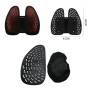 Car Lumbar Support Office Seat Belt Backrest Double Cushion Car Home Massage Lumbar Ice Silk Pillow (Black)