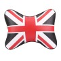 2 PCS UK Flag Pattern Car Headrest Bone Pillow(Black)