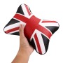 2 PCS UK Flag Pattern Car Headrest Bone Pillow(Black)