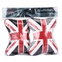2 PCS UK Flag Pattern Car Headrest Bone Pillow(Black)