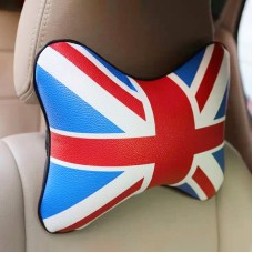 2 PCS UK Flag Pattern Car Headrest Bone Pillow(Blue)