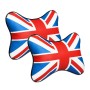 2 ПК, британский флаг рисунок, автомобиль, подготовительная подушка для костяной подушки (синий)