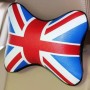 2 PCS UK Flag Pattern Car Headrest Bone Pillow(Blue)