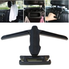 Creative Multi-functional Auto Car Seat Hanger Holder Hooks Clips for Bag Purse Cloth, Safety Handle (Black)