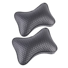 2PCS BIETY FG-02 Car Neck Pillow (Soft Version) Lovely Breathe Car Auto Head Neck Rest Cushion Headrest Pillow Pad(Black)