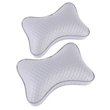 2PCS BIETY FG-02 Car Neck Pillow (Soft Version) Lovely Breathe Car Auto Head Neck Rest Cushion Headrest Pillow Pad(Grey)