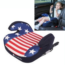Kids Children Striped Star Print ISOFIX Interface Car Booster Seat Heightening Cushion, Fit Age: 3-12 Years Old