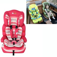 Kids Children Car Seat Safety Toddler Booster Red Striped Portable Carrier Cushion, Fit Age: 9 Months - 12 Years Old