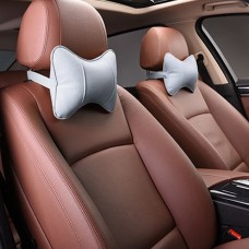 2 PCS MLC-06 Car Neck Pillow Soft Version Lovely Breathe Car Auto Head Neck Rest Cushion Headrest Pillow Pad (Grey)