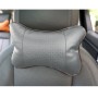 Four Seasons Breathable Leather Surface Car Neck Pillow Head Pillow(Grey)