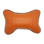 Four Seasons Breathable Leather Surface Car Neck Pillow Head Pillow(Brown)