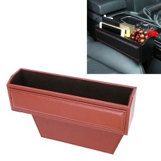 2 PCS Car Seat Crevice Storage Box without Interval Cup Drink Holder Organizer Auto Gap Pocket Stowing Tidying for Phone Pad Card Coin Case Accessories(Brown)
